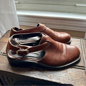 Vintage Nine West Brown Leather Mary Janes